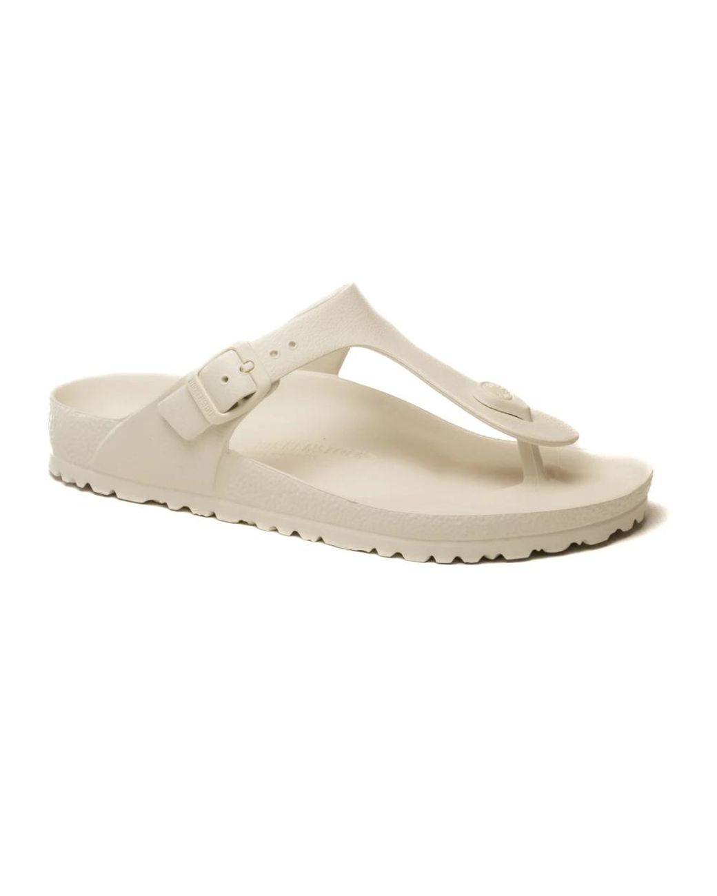Birkenstock White Flip Flops