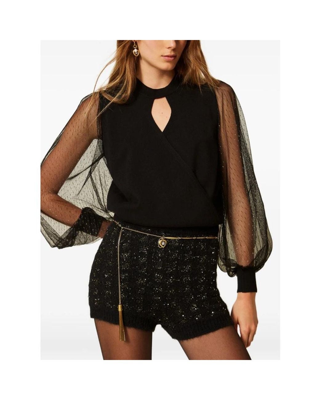 Twinset Black Round-Neck Knitwear
