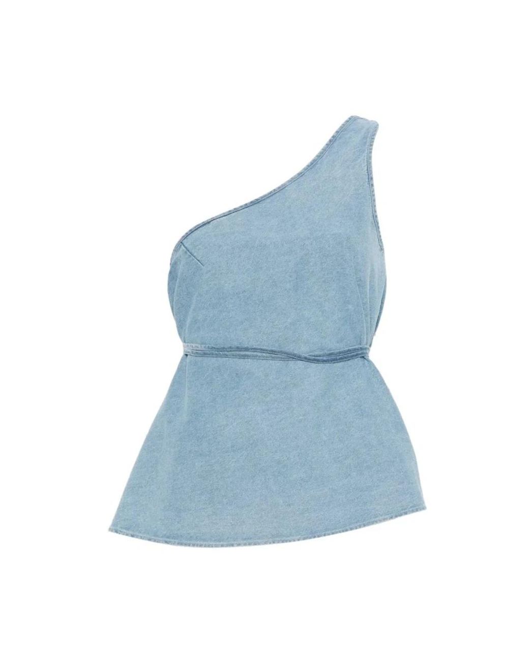 Baserange Blue Sleeveless Tops