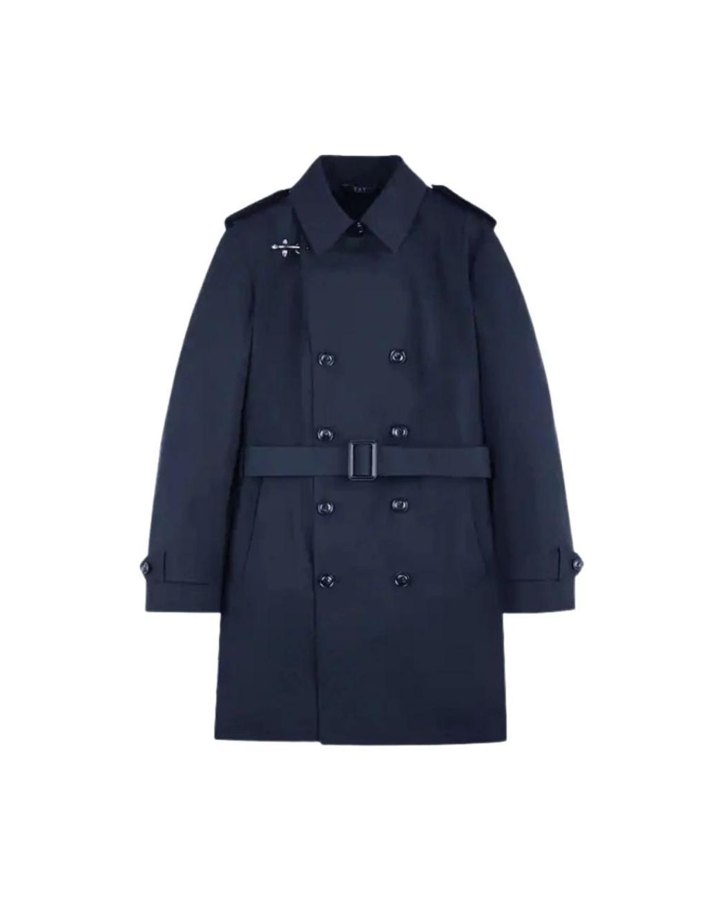 Fay Blue Trench Coats for men
