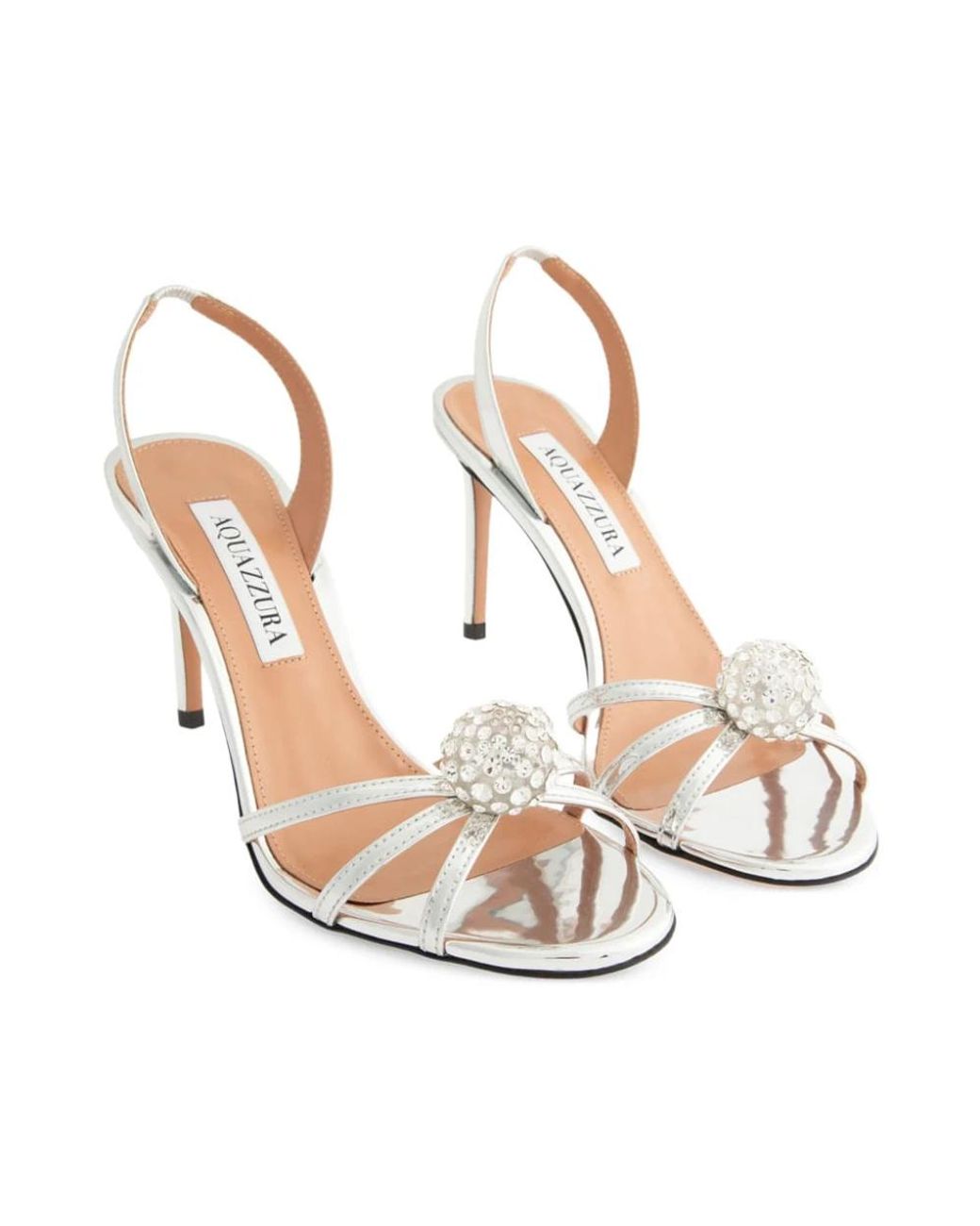 Aquazzura Metallic High Heel Sandals