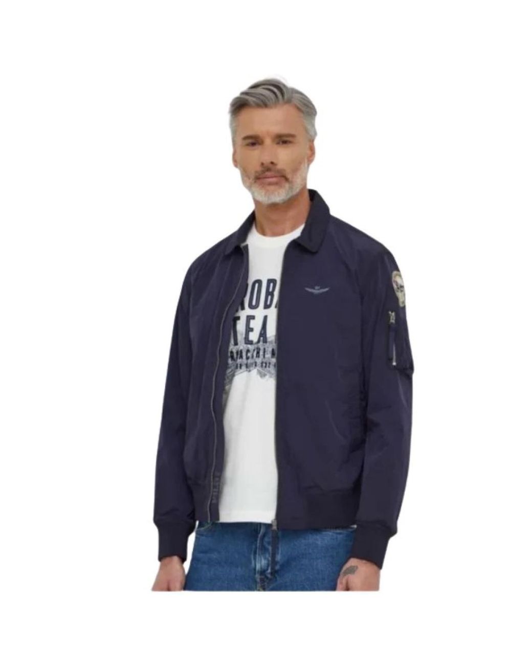 Aeronautica Militare Blue Light Jackets for men