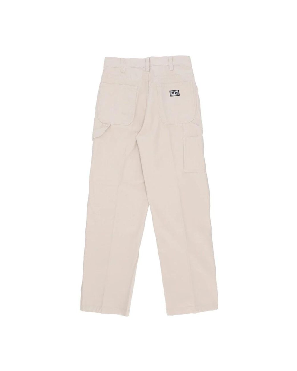 Obey White Straight Trousers for men