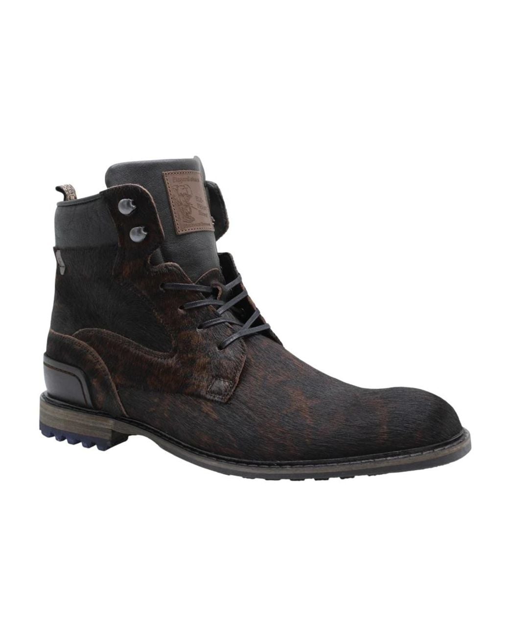 Floris Van Bommel Black Lace-Up Boots for men