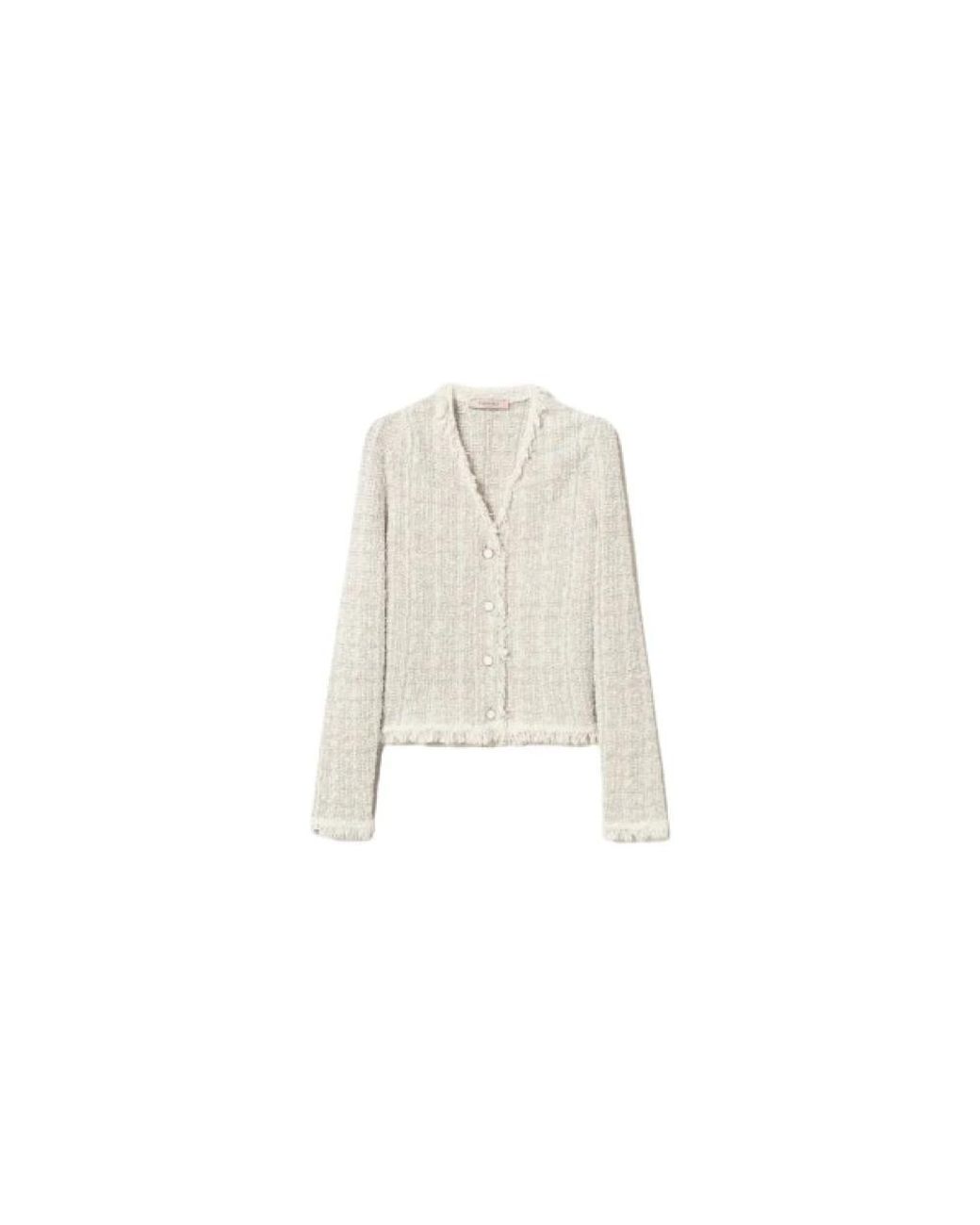 Tweed Jackets Twinset en coloris White