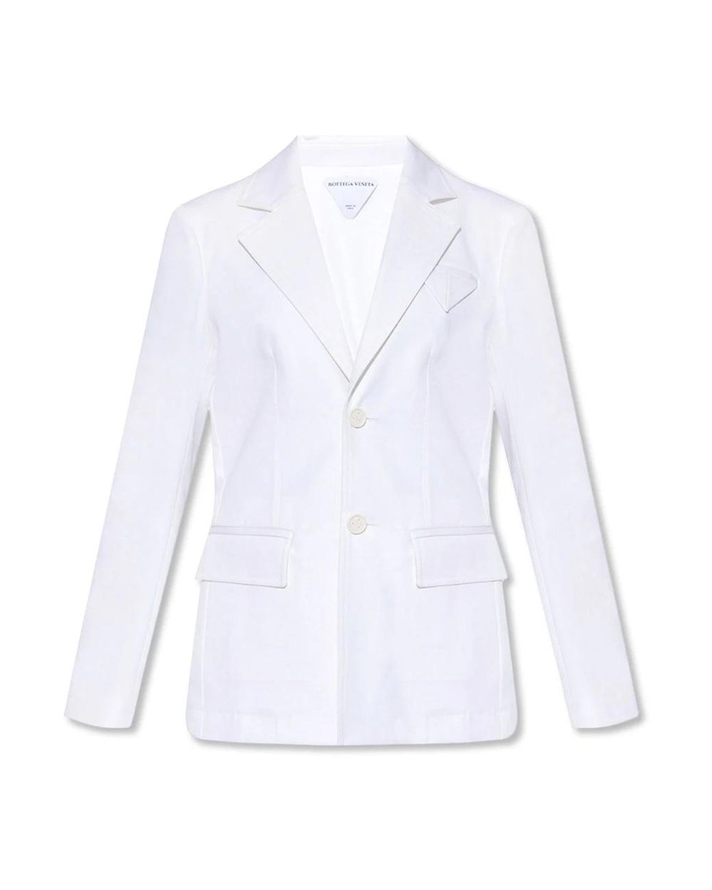 Bottega Veneta White Single-Breasted Jacket