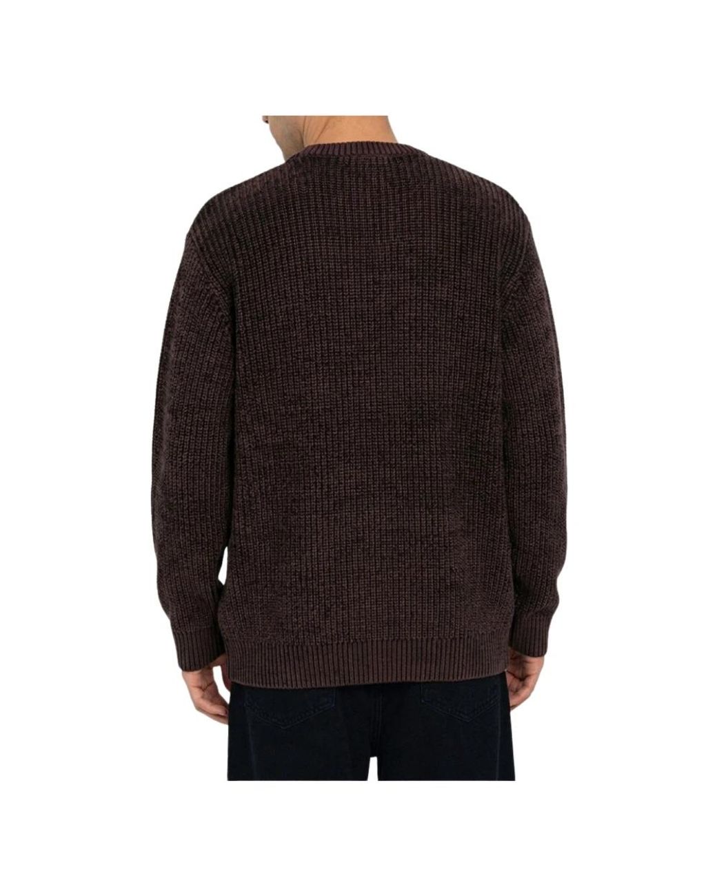 Obey Spray Effect Pullover in Brown für Herren