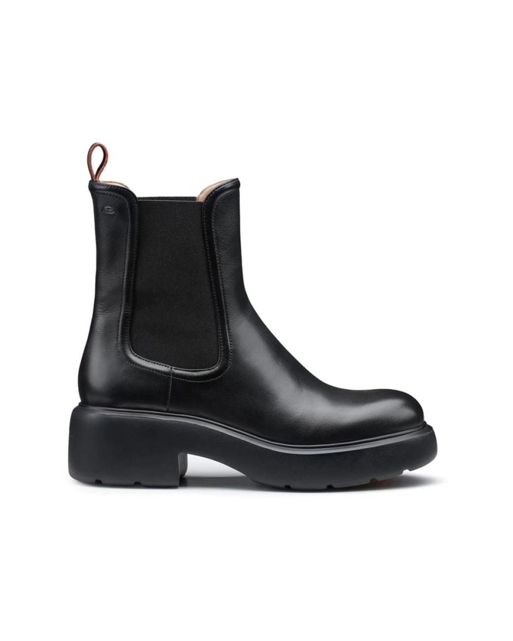 Santoni Black Chelsea Boots