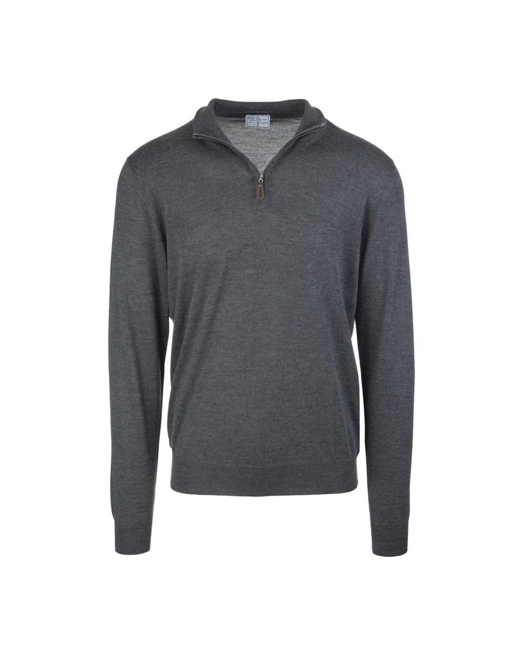 Fedeli Gray Turtlenecks for men