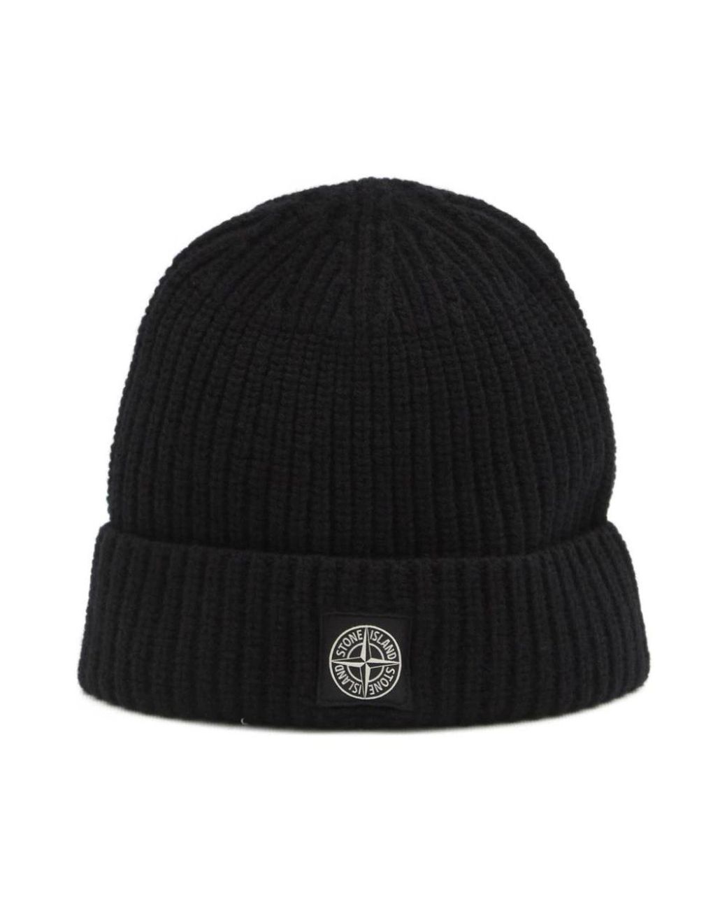 Beanies di Stone Island in Black da Uomo