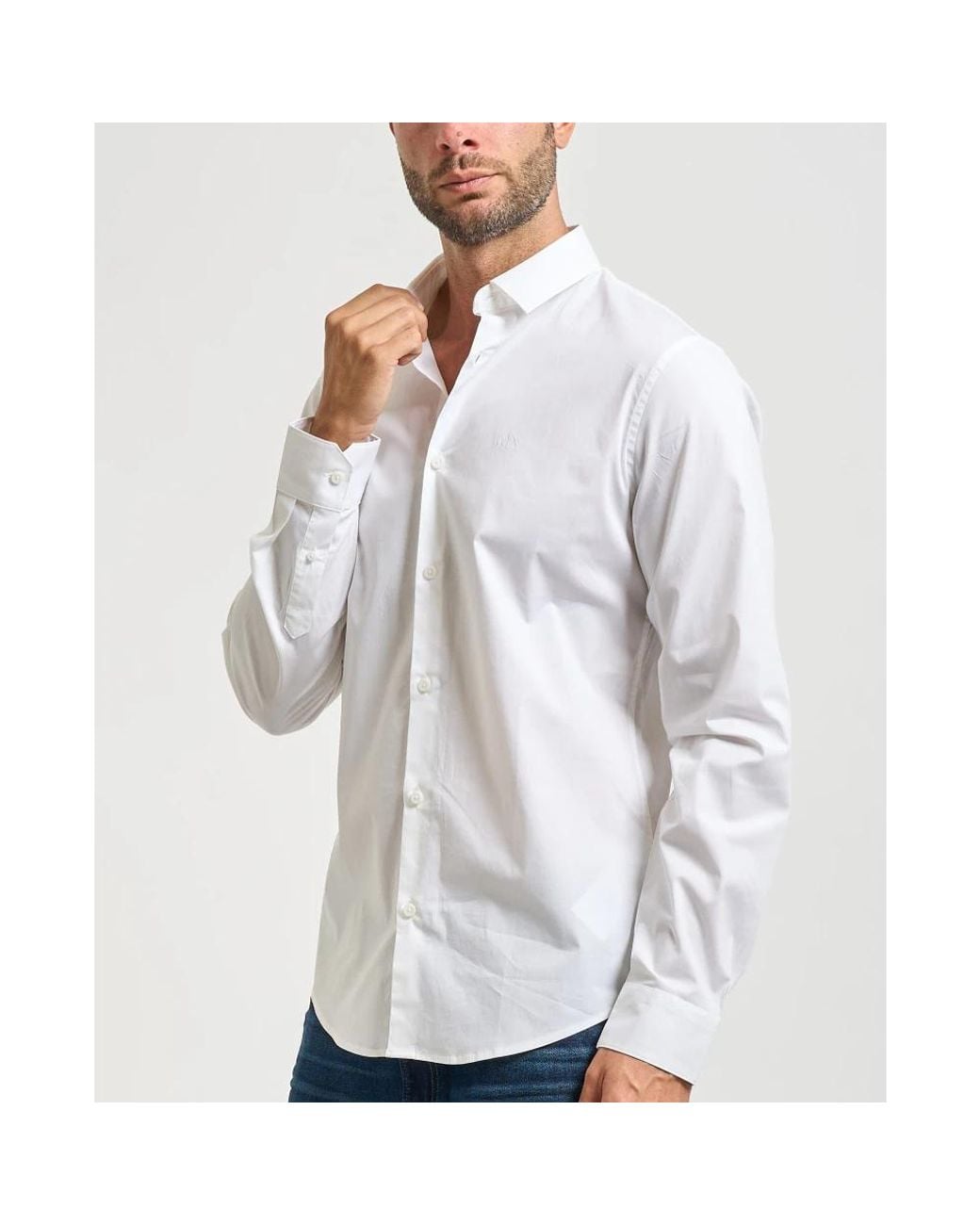 ARMANI EXCHANGE White Formal Shirts for men