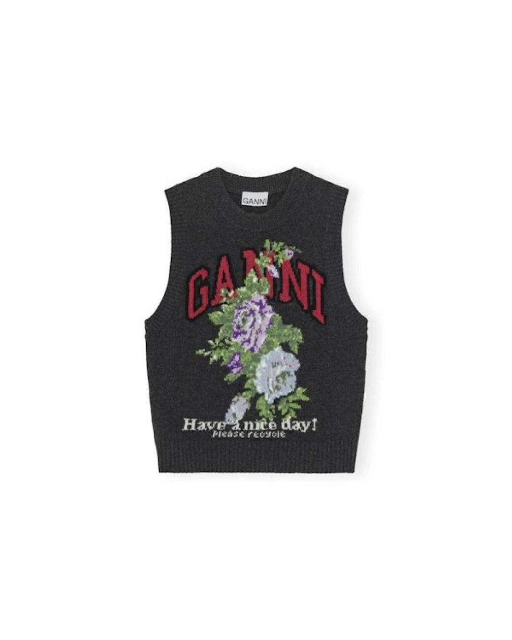 Ganni Black Sleeveless Jumpers