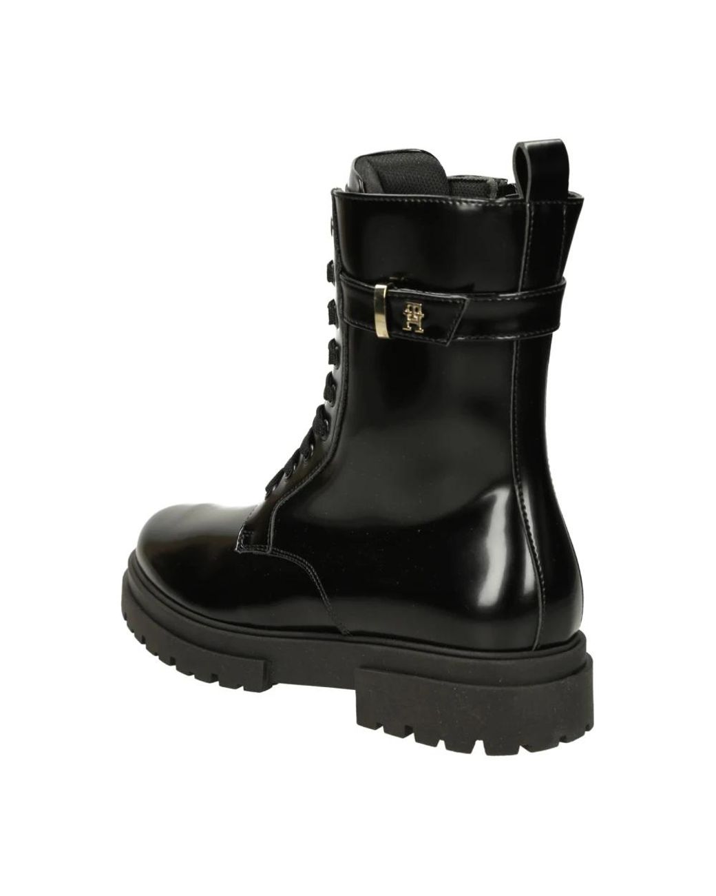 Tommy Hilfiger Black Lace-Up Boots