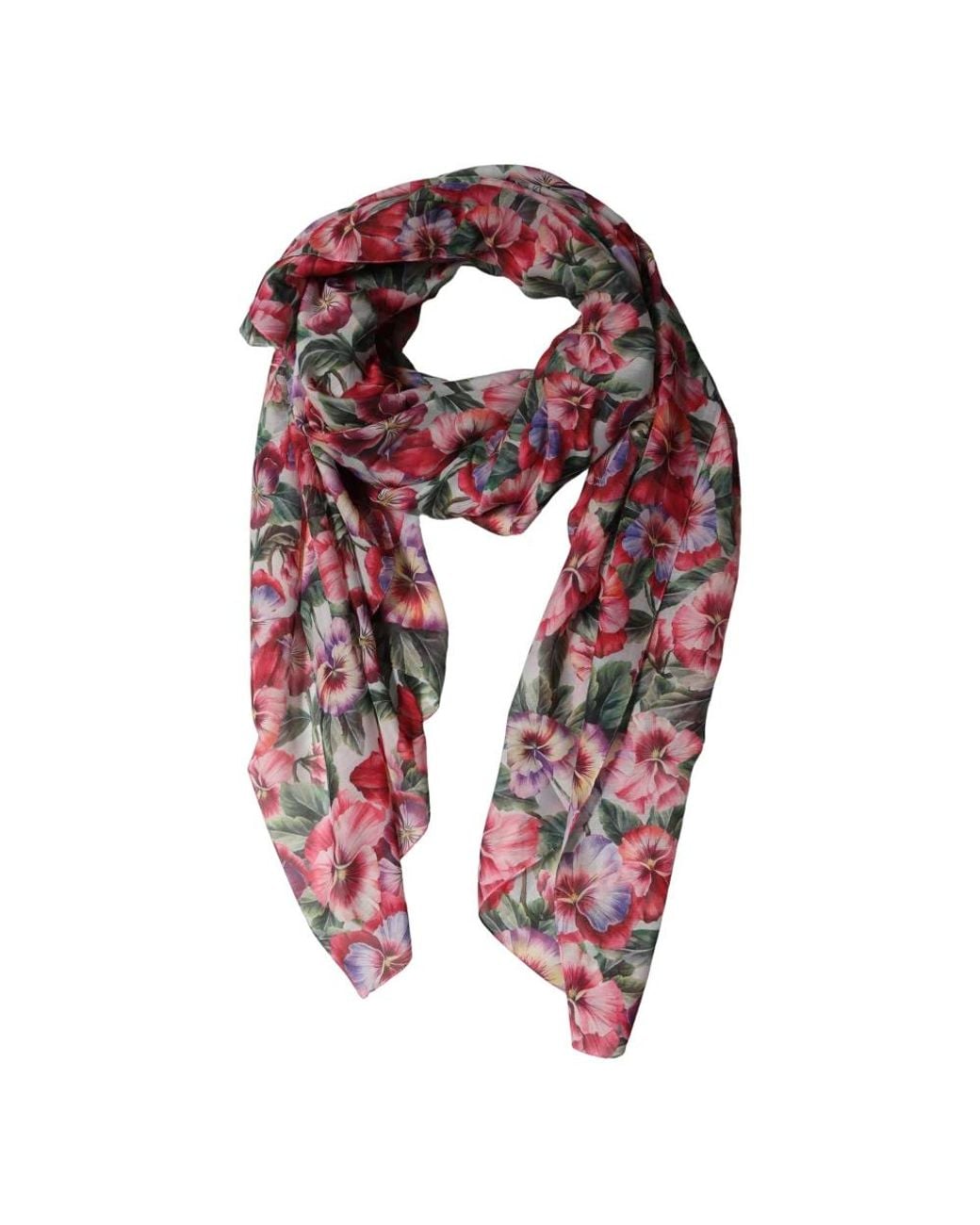 Dolce & Gabbana Red Silk Scarves