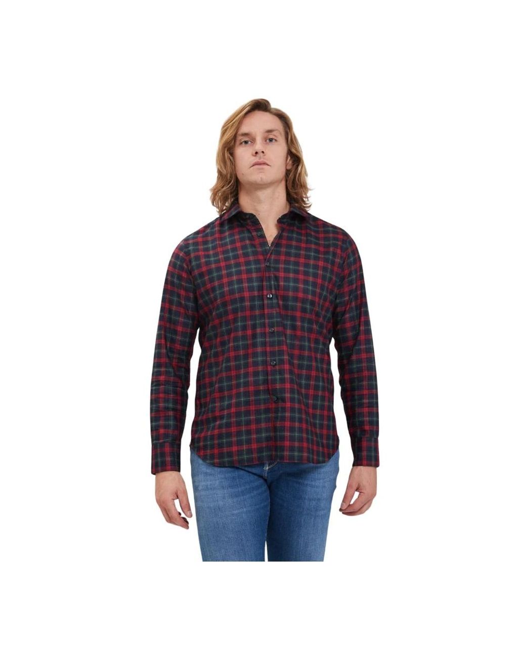 Tintoria Mattei 954 Purple Casual Shirts for men