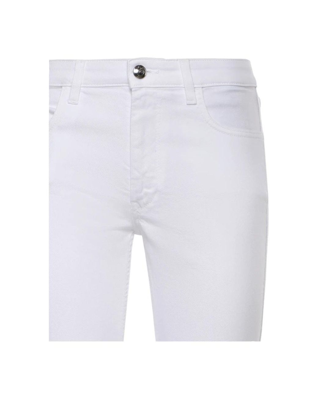 Fay White Boot-Cut Jeans