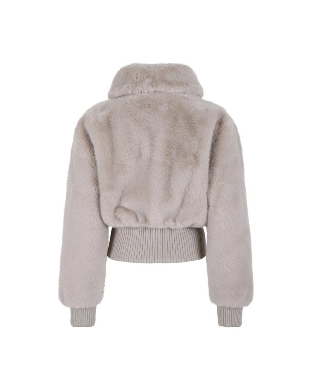 Pinko Gray Faux Fur & Shearling Jackets