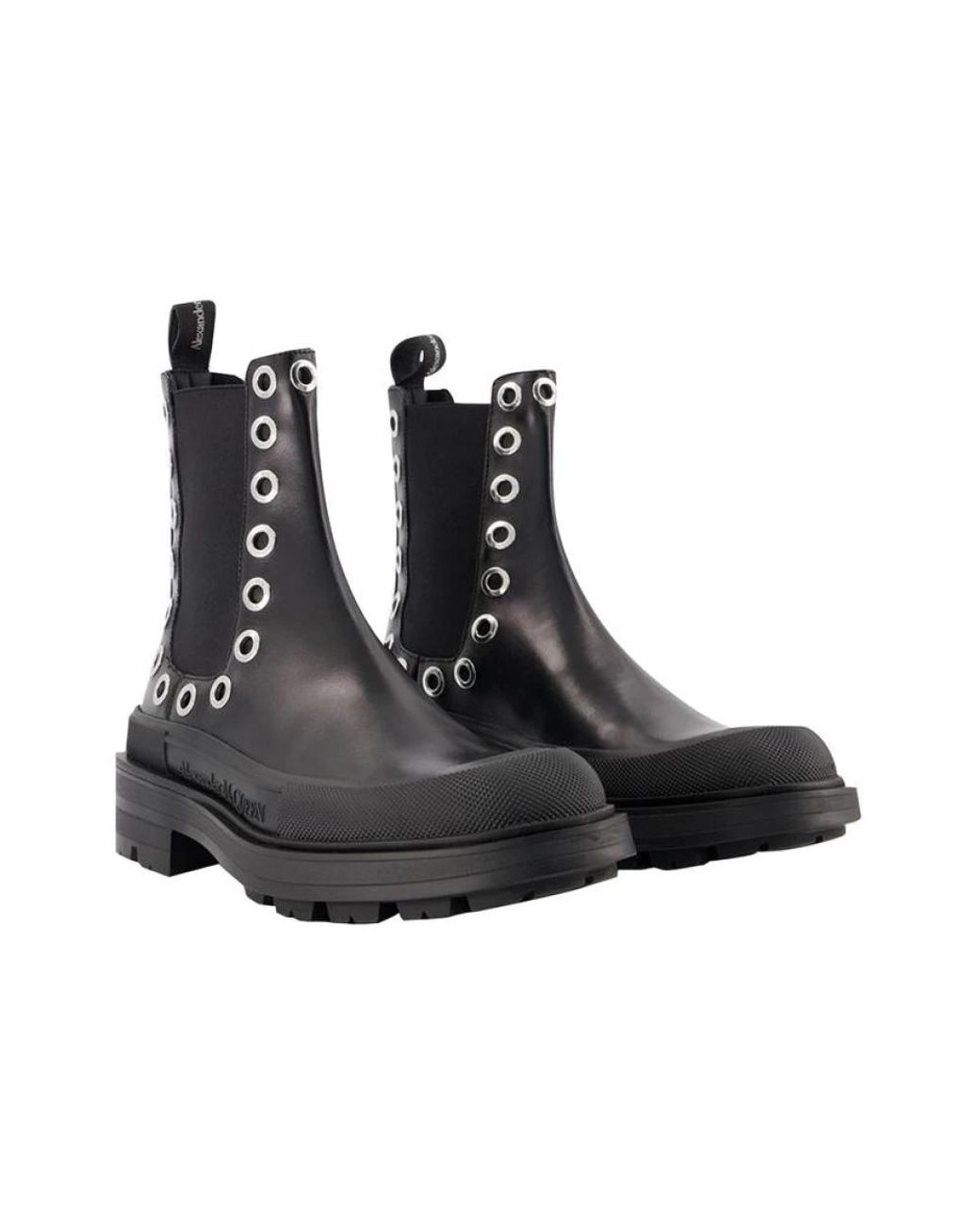 McQueen Black Chelsea Boots for men