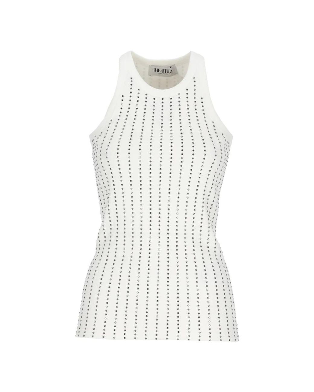 The Attico White Sleeveless Tops