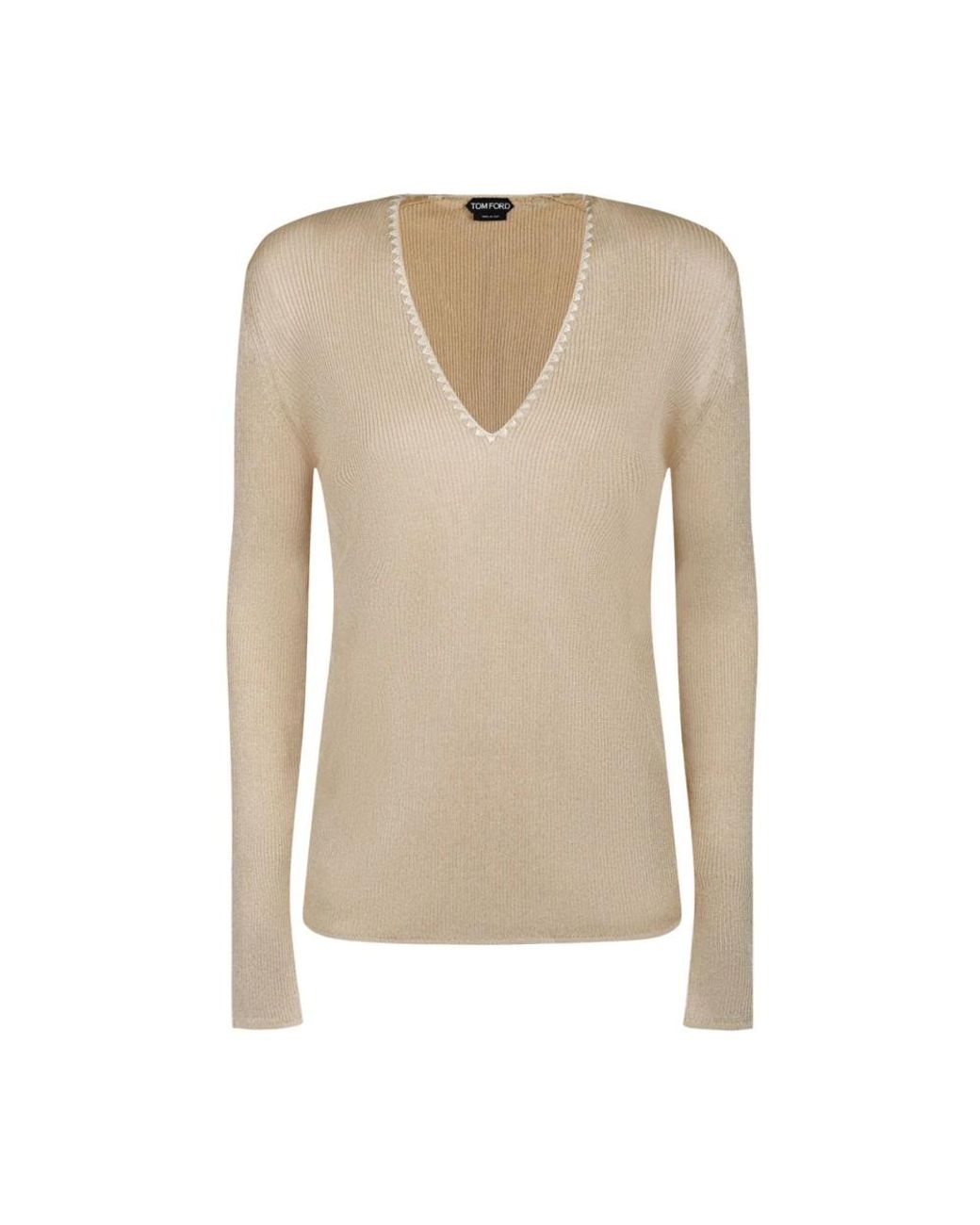 Tom Ford Natural V-Neck Knitwear
