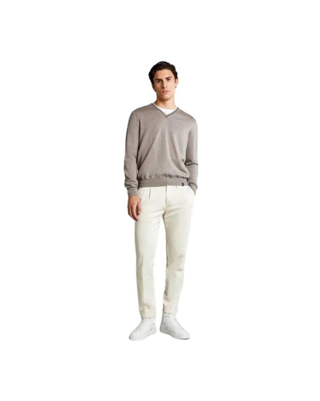 Fay Multicolor V-Neck Knitwear for men