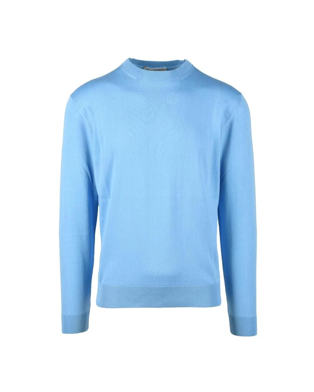 FILIPPO DE LAURENTIIS Blue Round-Neck Knitwear for men