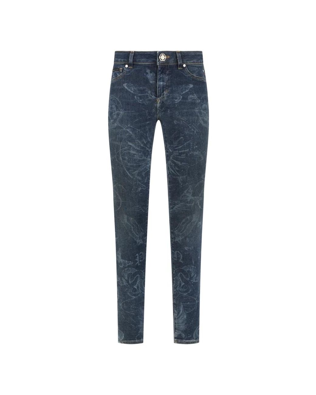 Philipp Plein Blue Skinny Fit Jeans