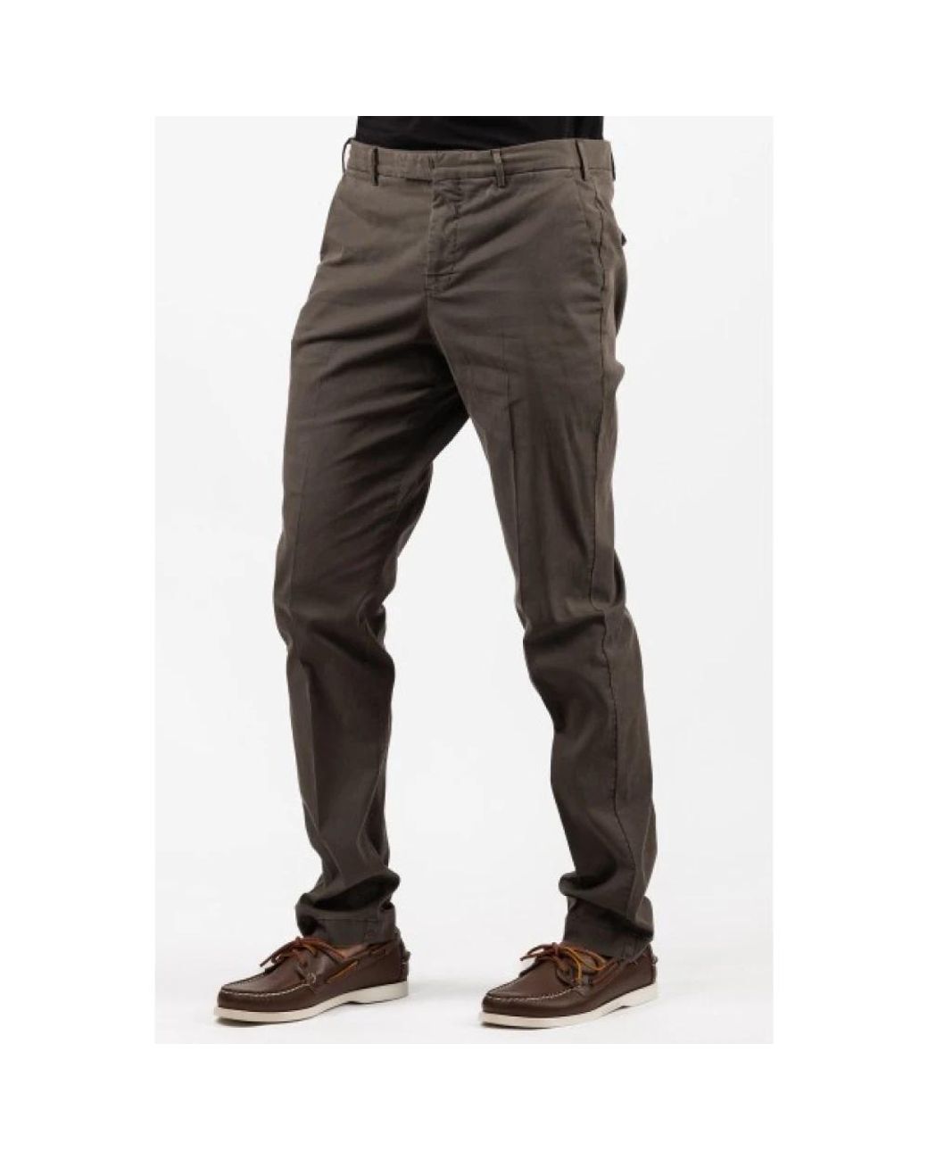 PT Torino Black Slim-Fit Trousers for men