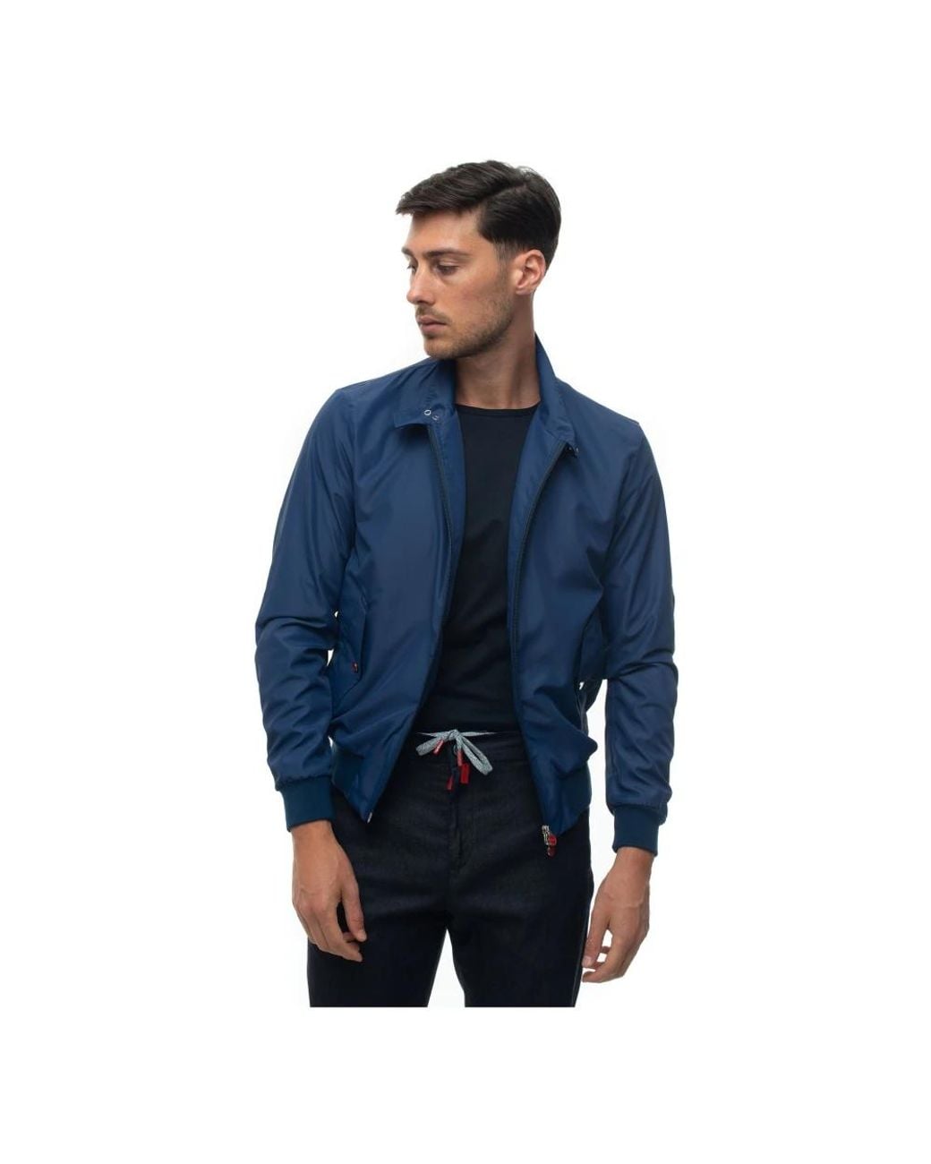 Kiton Blue Bomber Jackets for men