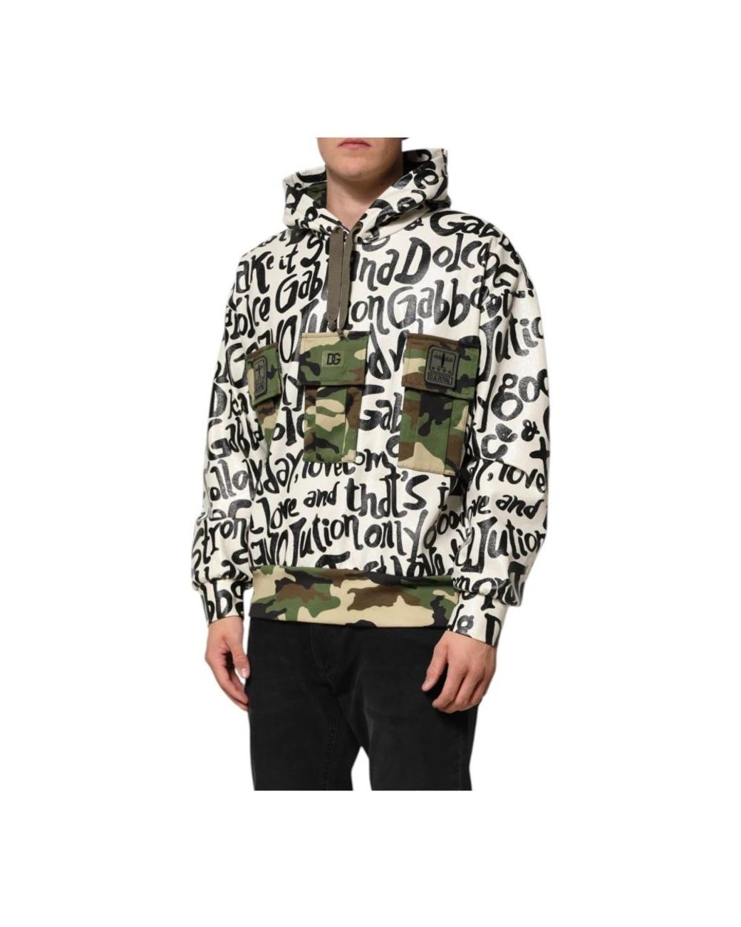 Dolce & Gabbana Black Hoodies for men