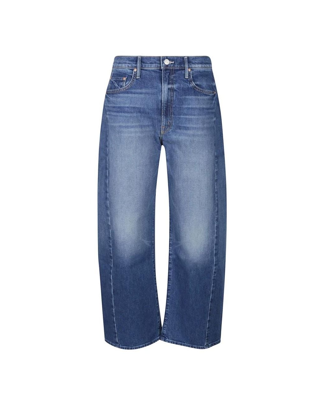 Mother Blue Straight Jeans