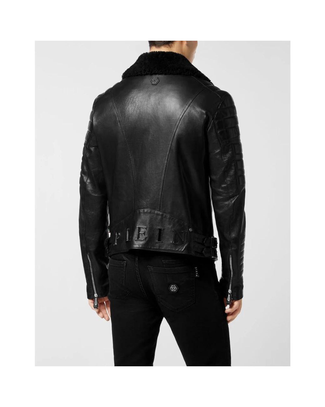 Leather Jackets Philipp Plein de hombre de color Black