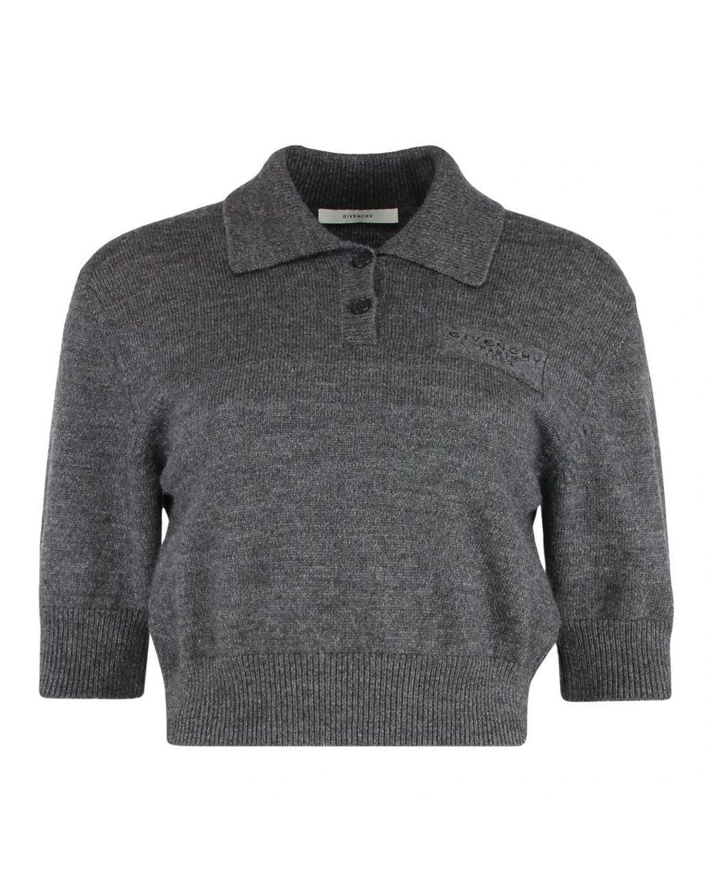 Givenchy Gray Round-Neck Knitwear