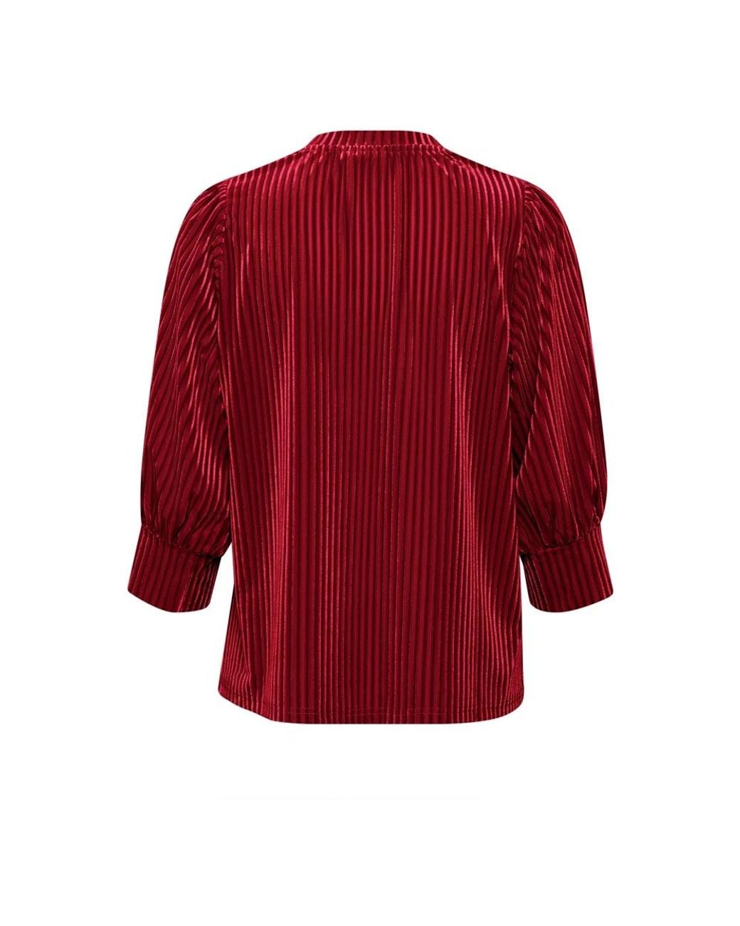 Blouses Kaffe de color Red