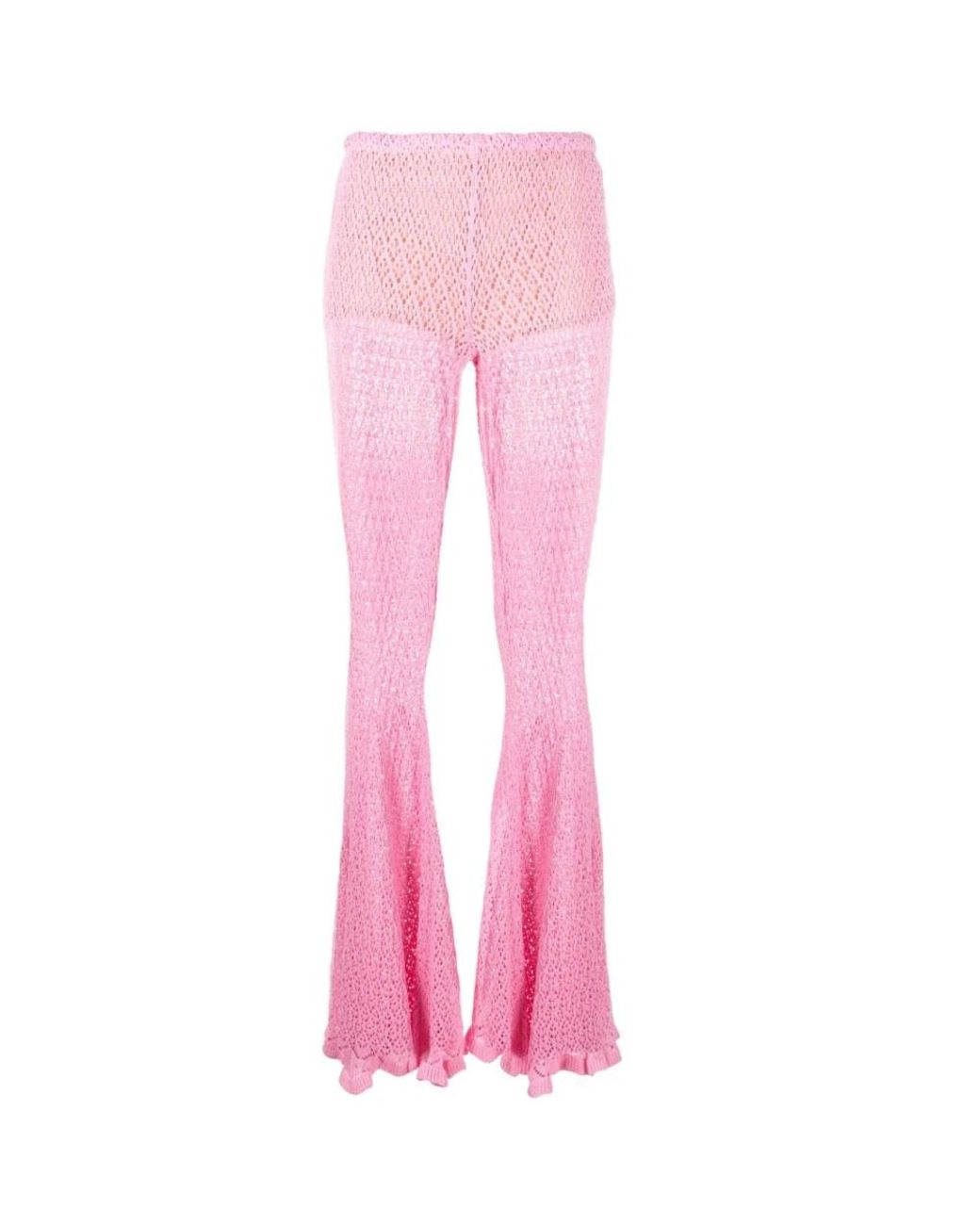 Blumarine Pink Wide Trousers