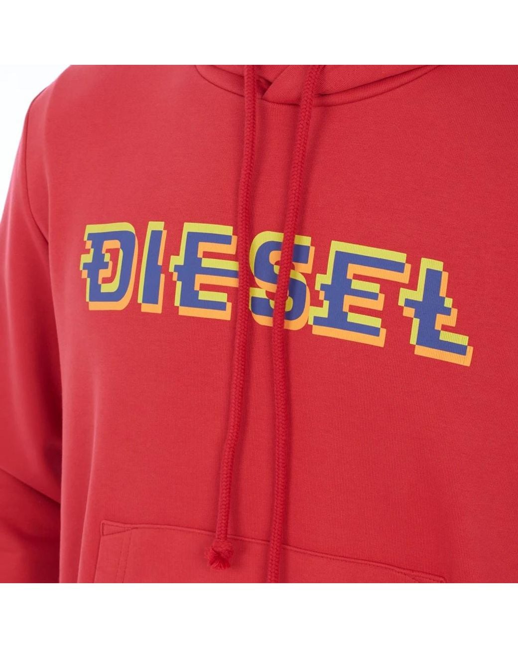 DIESEL Red Hoodies for men