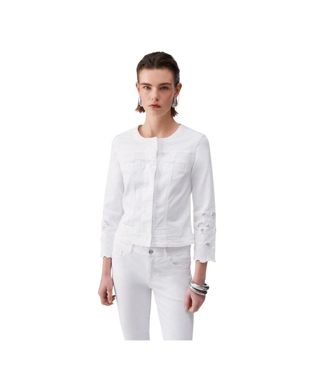 Denim Jackets Liu Jo de color White