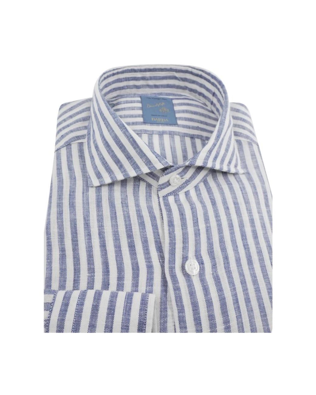 Barba Napoli Blue Formal Shirts for men
