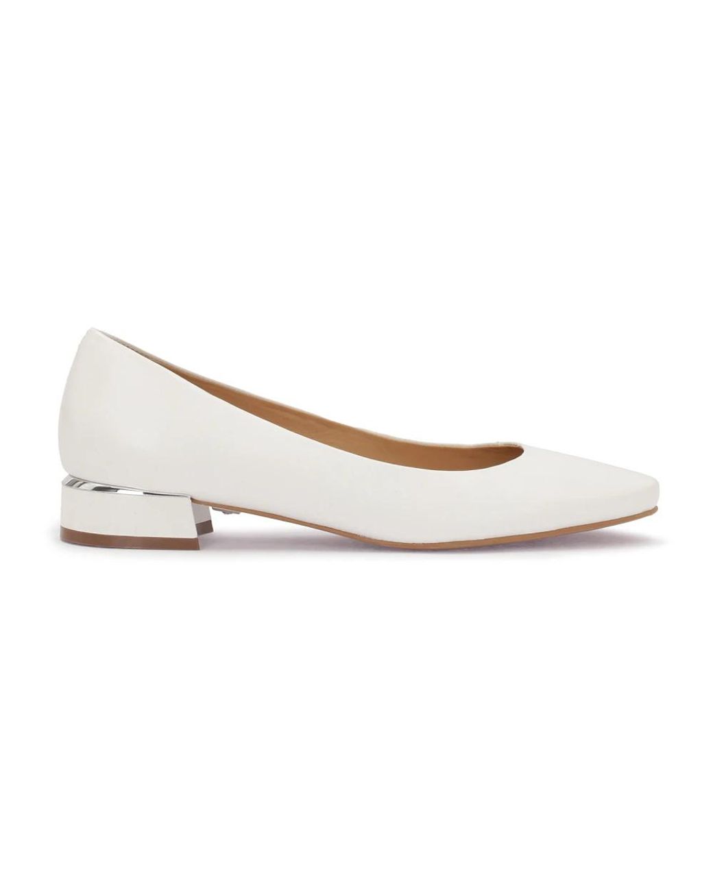 Kazar Schoenen ,Wit ,Leer Platte Witte Leren Pumps in het White