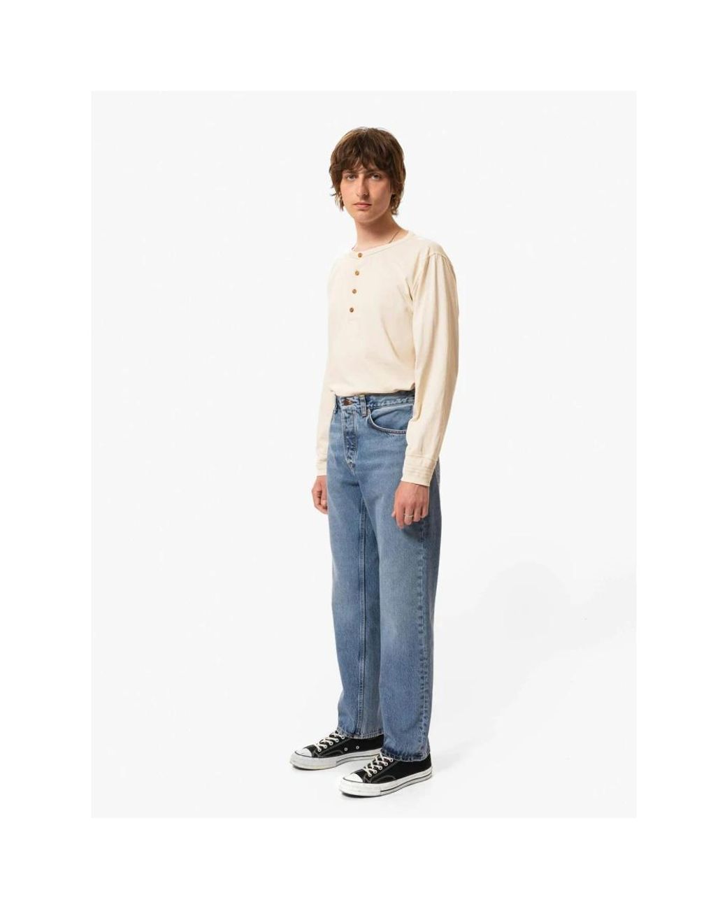 Nudie Jeans Blue Straight Fit Jeans for men