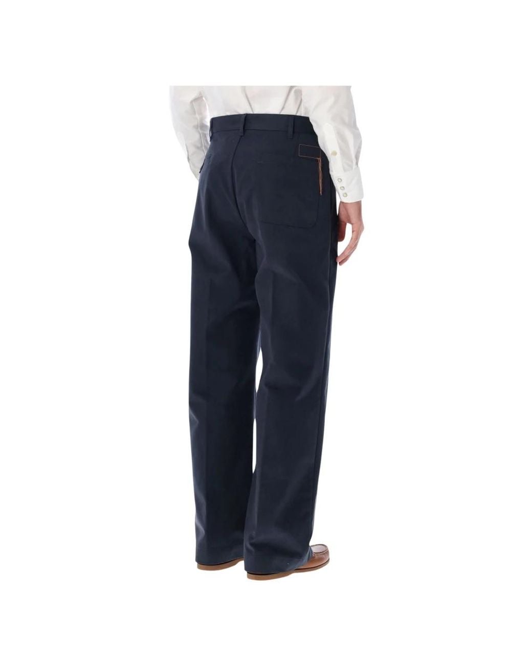 Fortela Blue Straight Trousers for men