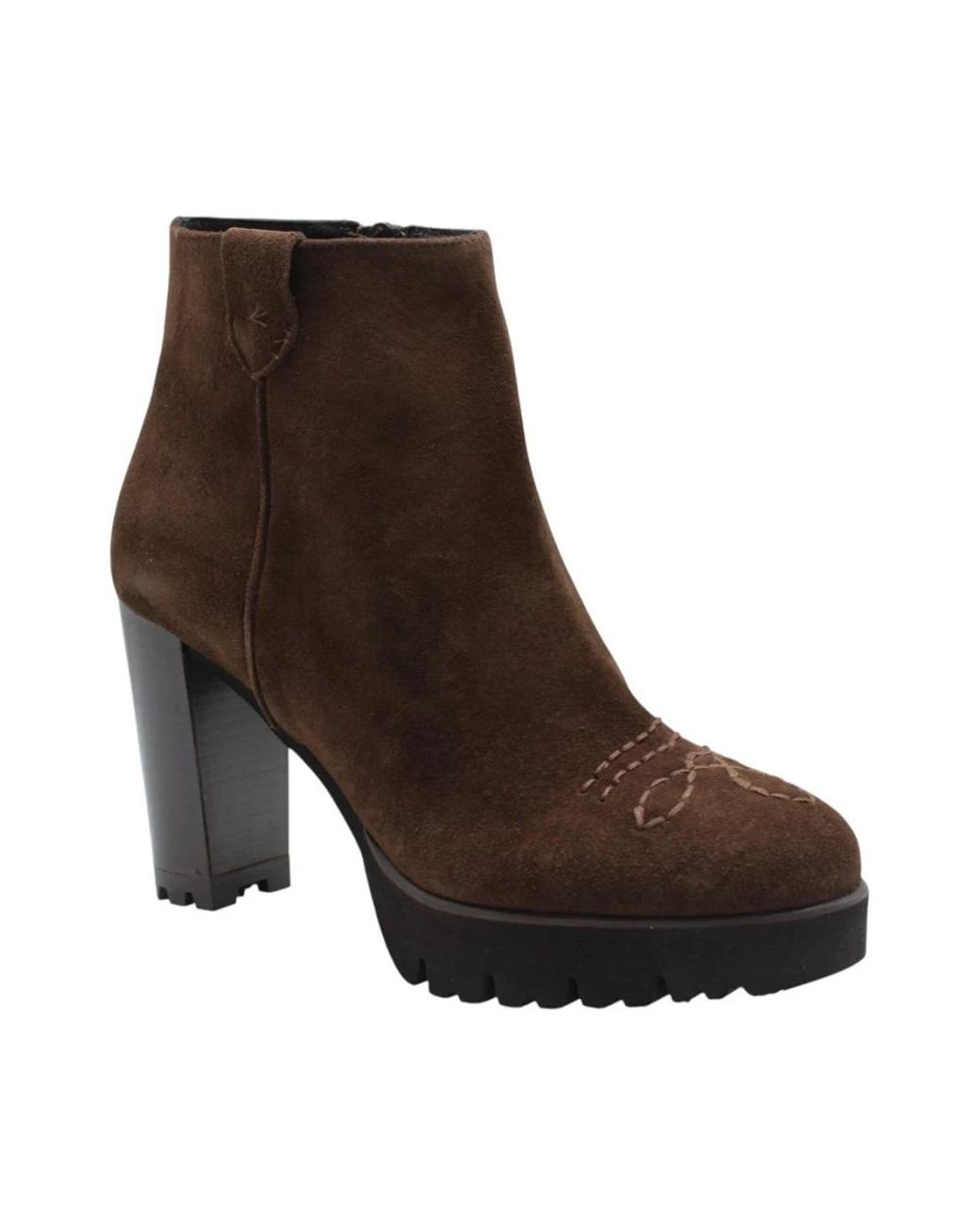 Luca Grossi Brown Heeled Boots