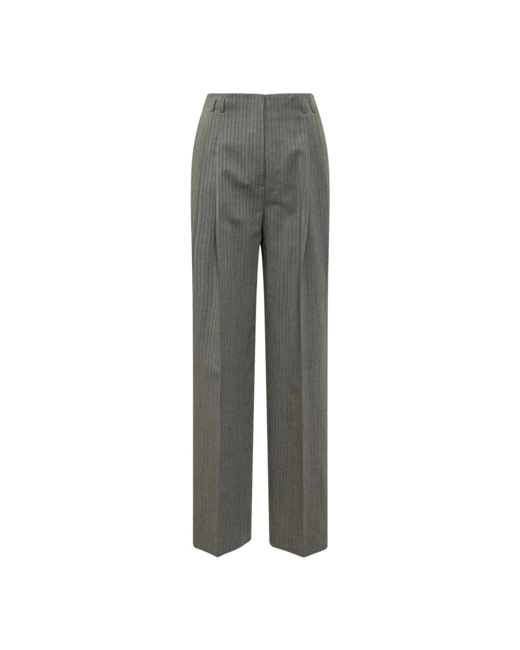 Alberta Ferretti Gray Straight Trousers