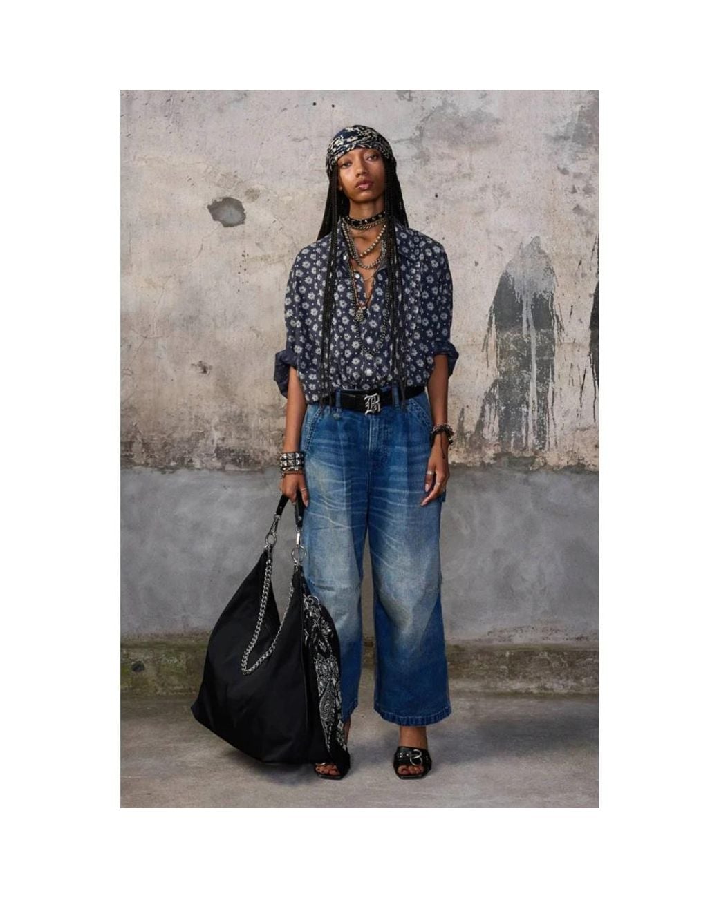 R13 Blue Loose Fit Jeans