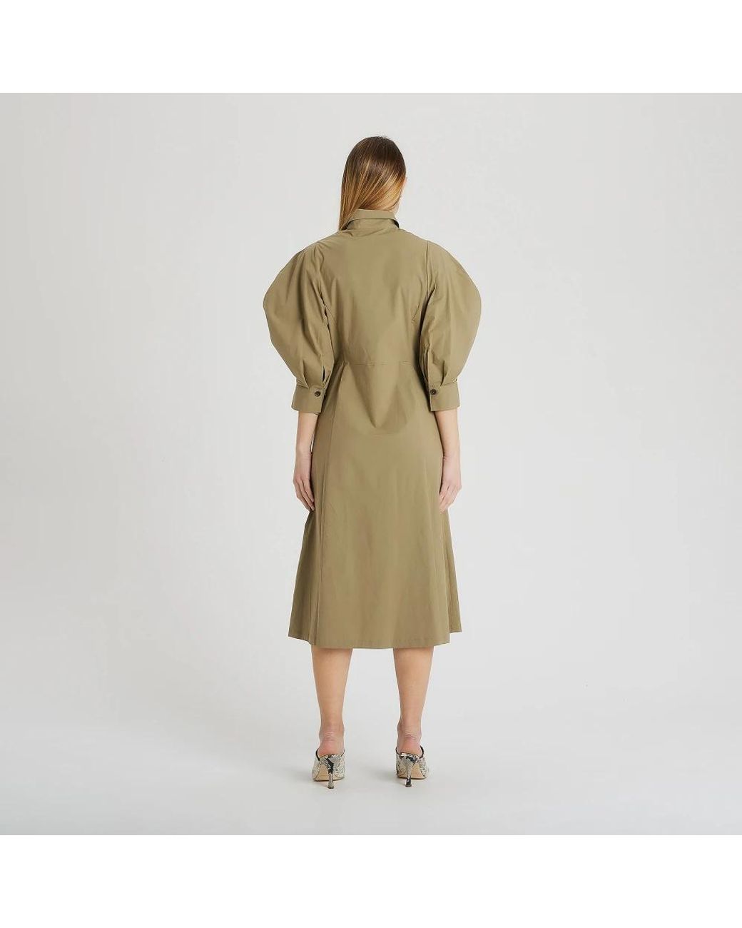 Erika Cavallini Semi Couture Green Shirt Dresses