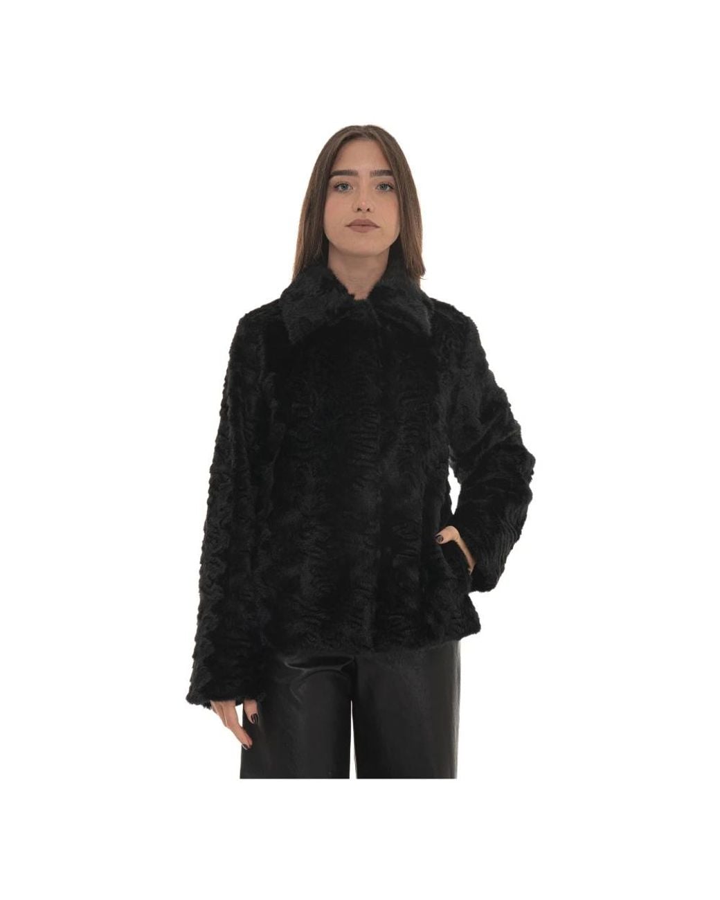 Pennyblack Black Faux Fur & Shearling Jackets