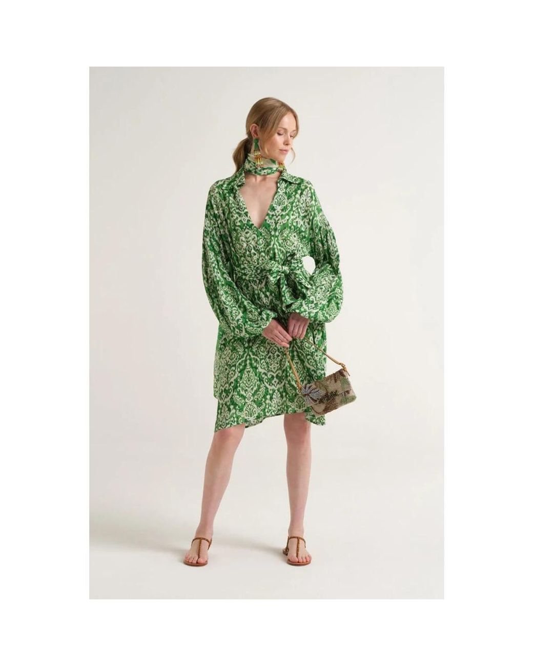 Maliparmi Green Short Dresses
