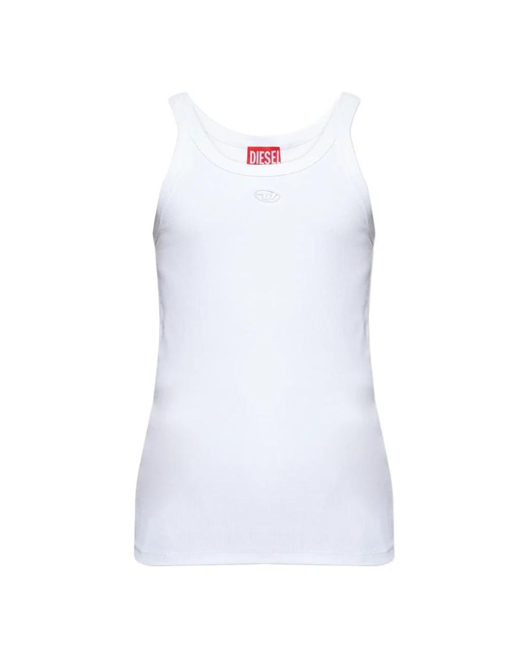 DIESEL White Sleeveless Tops for men