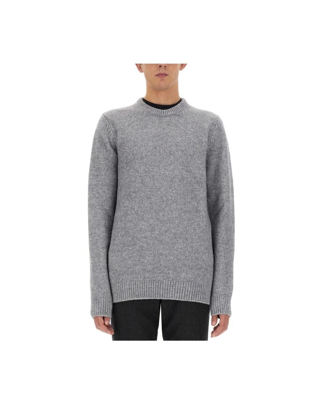 Dolce & Gabbana Gray Round-Neck Knitwear for men