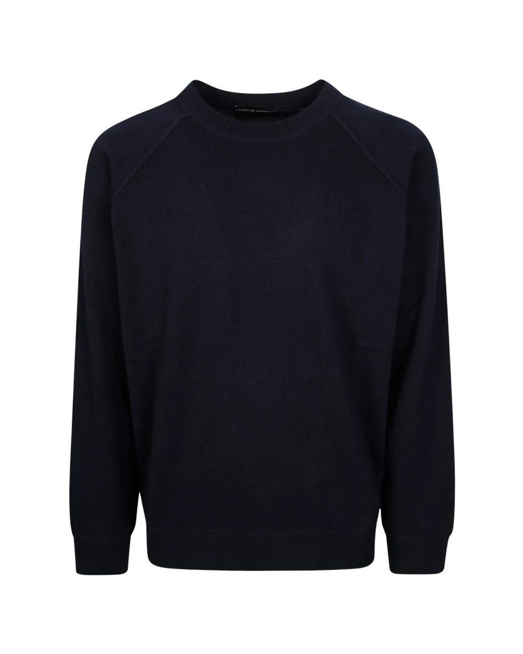 FILIPPO DE LAURENTIIS Blue Round-Neck Knitwear for men